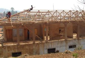 Self Reliance School in Kumbo Cameroon - nearly there with the roof now