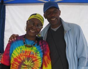 Ita (aka Miss Culture Jam) and Chester manning the bookstall